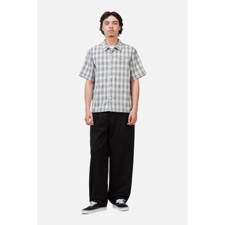 DIME PLAID BUTTON UP SHIRT GREY