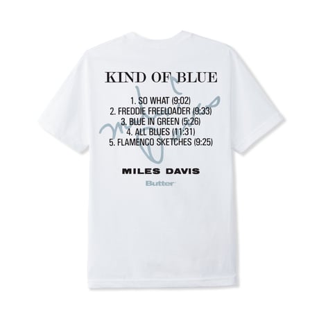 BUTTER GOODS KIND OF BLUE TEE WHITE