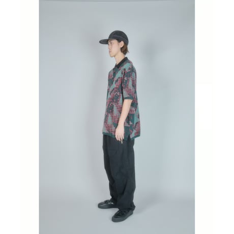 DIASPORA SKATEBOARDS BRUSHED TERRAIN KNIT POLO GREEN