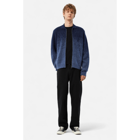 DIME MOHAIR DOUBLE ZIP KNIT MIDNIGHT BLUE