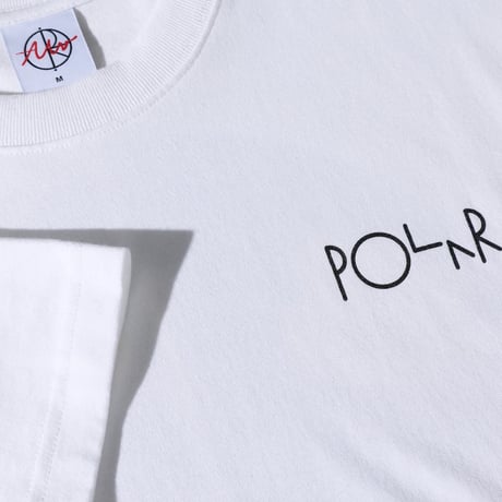 POLAR SKATE.CO FILL LOGO TEE | MÄRTAS ROSES - WHITE