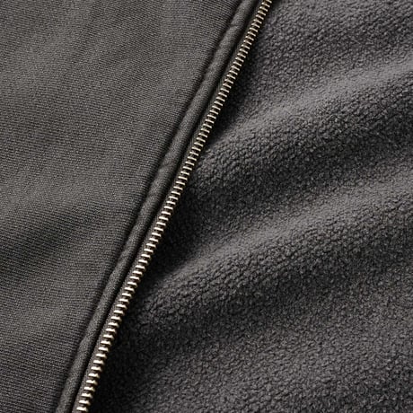 FTC PIGMENT DYED BOX LOGO ZIP UP HOODY BLACK