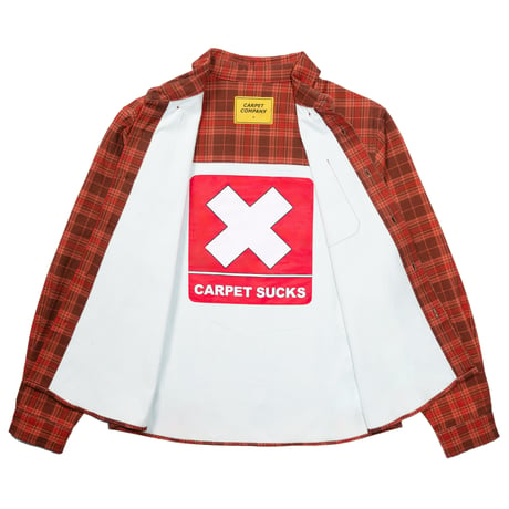 CARPET COMPANY PLAID CANVAS BUTTON UP BROWN
