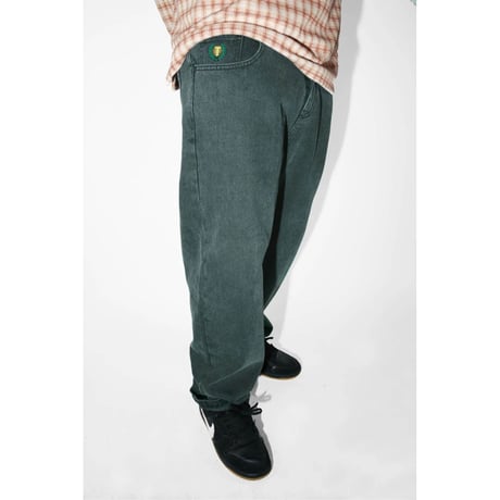 THEORIES PLAZA JEANS WASHED EVERGREEN