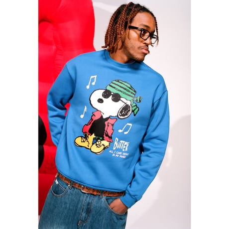BUTTER GOODS MUSIC CREWNECK ROYAL