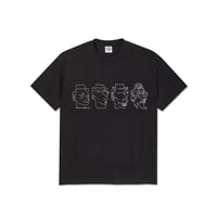 POLAR SKATE CO. CONTRAST TEE | 8 HEADS - BLACK/WHITE
