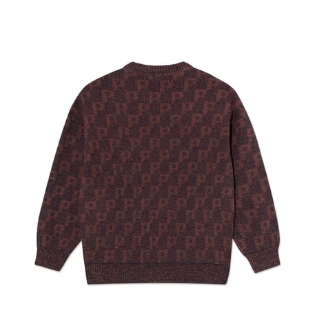 POLAR SKATE.CO GEORGE SWEATER P PATTERN NAVY/ORANGE
