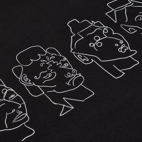 POLAR SKATE CO. CONTRAST TEE | 8 HEADS - BLACK/WHITE