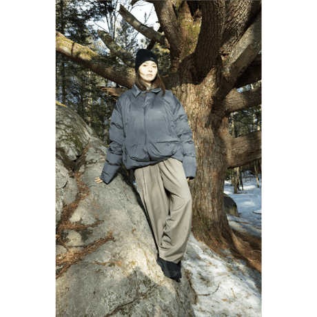 DIME PLEATED PUFFER CHARCOAL