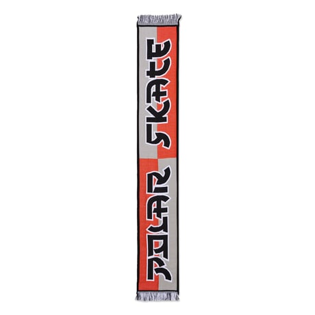 POLAR SKATE CO. FOOTBALL SCARF SQUARES ORANGE / GREY