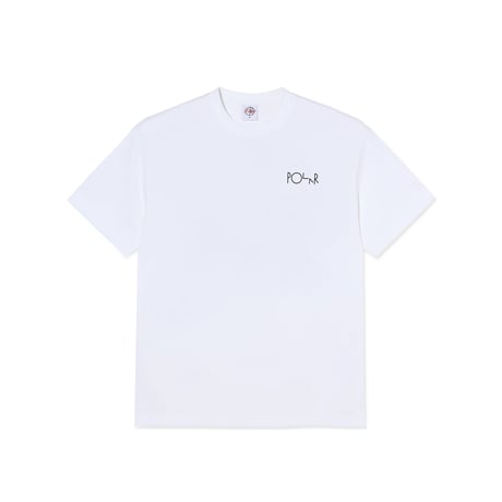 POLAR SKATE.CO FILL LOGO TEE | MÄRTAS ROSES - WHITE