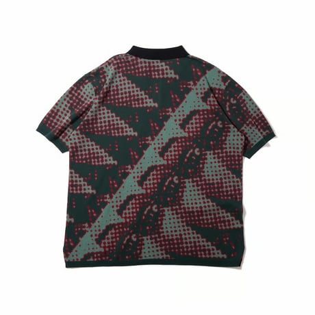 DIASPORA SKATEBOARDS BRUSHED TERRAIN KNIT POLO GREEN