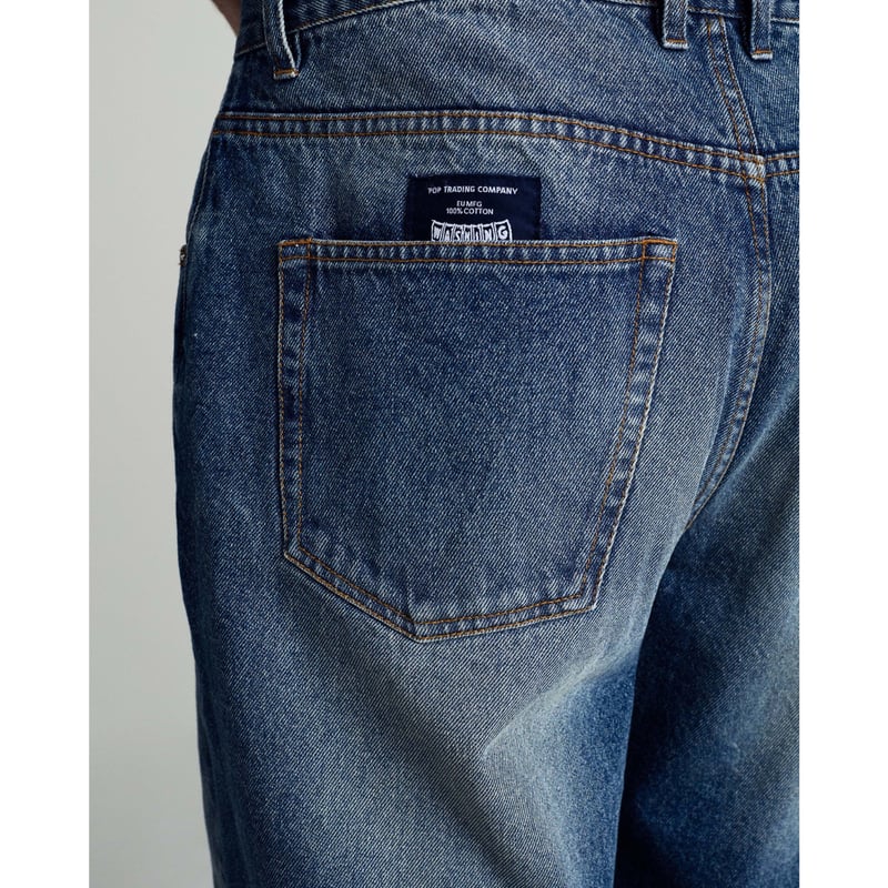 POP TRADING COMPANY LONGER DRS SHORTS WASHED DE