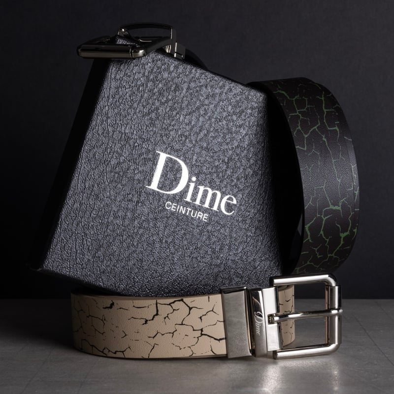 DIME REVERSIBLE LEATHER BELT BLACK&BEIGE | CANO