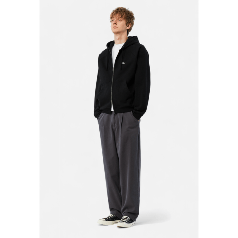 トップス Dime Cursive Small Logo Zip Hoodie Black DIME CURSIVE SMALL LOGO ZIP HOODIE BLACK | CANO
