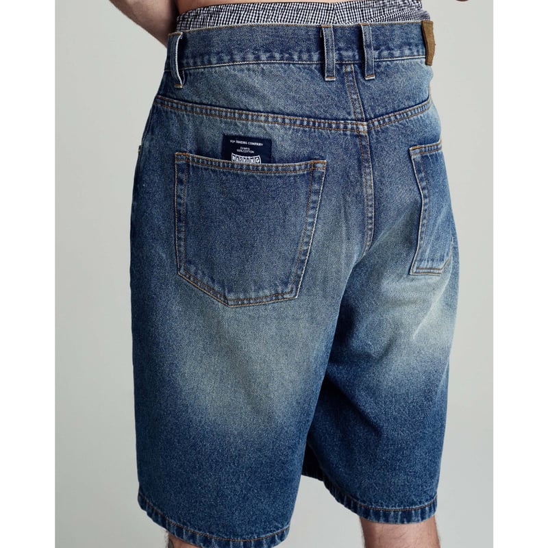 POP TRADING COMPANY LONGER DRS SHORTS WASHED DE