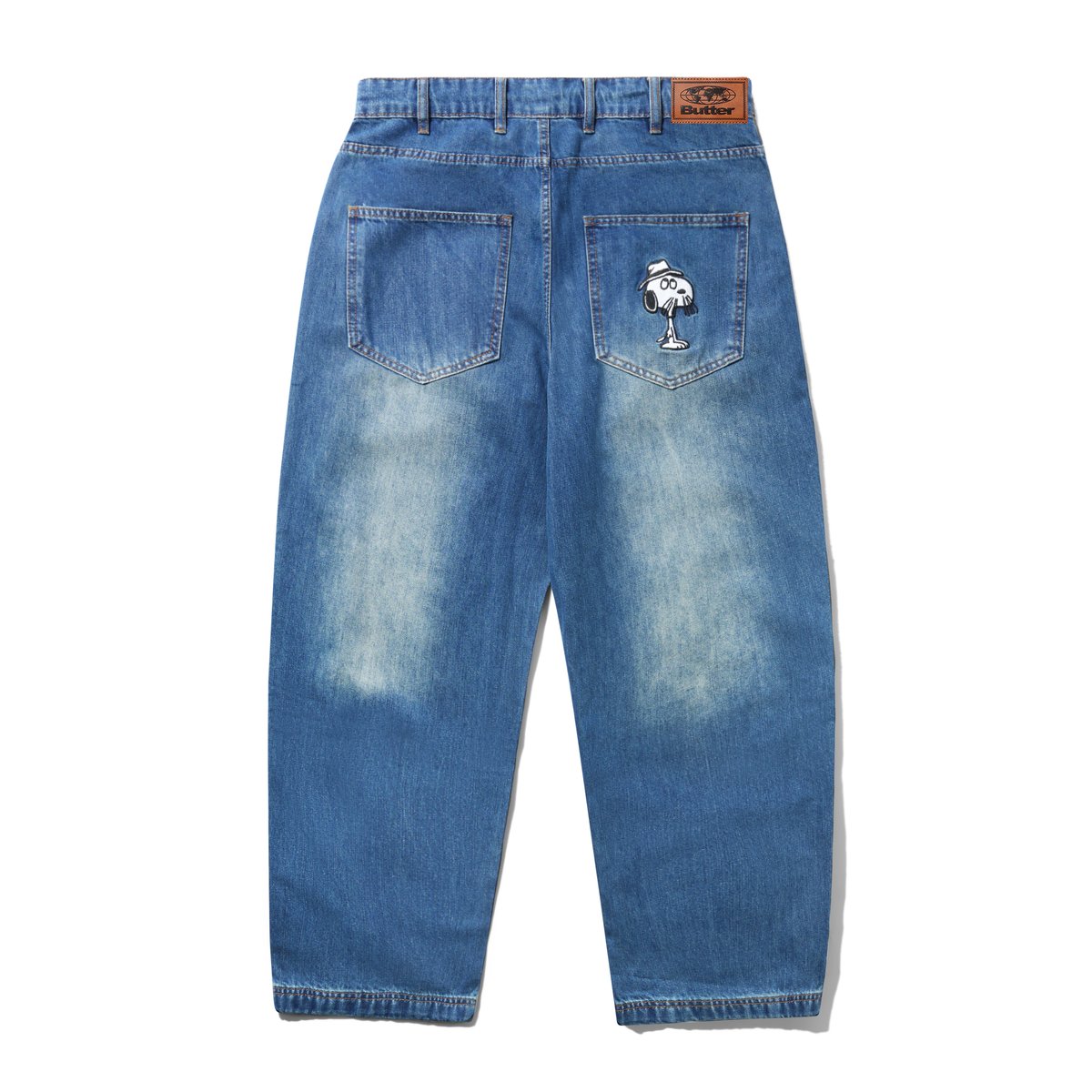 BUTTER GOODS SPIKE DENIM JEANS DISTRESSED INDIG