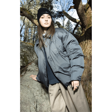 DIME PLEATED PUFFER CHARCOAL