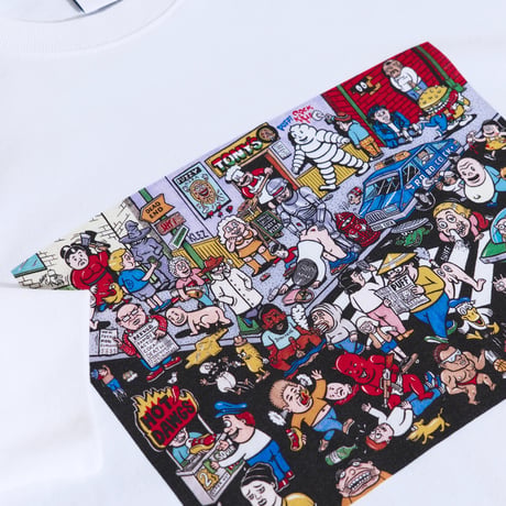 POLAR SKATE.CO LS TEE STREET CORNER WHITE