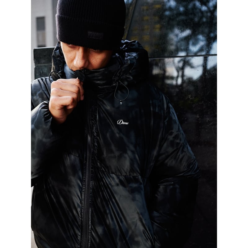 DIME WAVY PUFFER SMOKE BLACK | CANOLA SKATESHOP