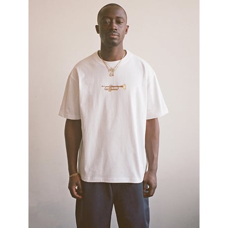 GRAND COLLECTION TRUMPET TEE WHITE