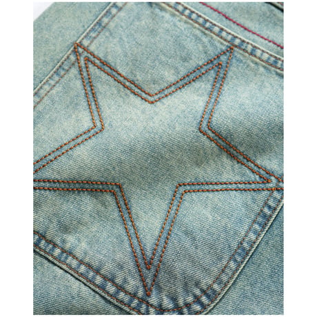 CASH ONLY STARS DENIM JEANS SUN FADE WASHED