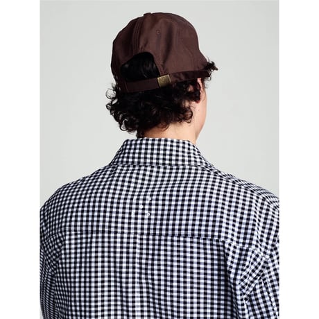 POP TRADING COMPANY GINGHAM BOXER OVERSHIRT BLACK/OFF WHITE
