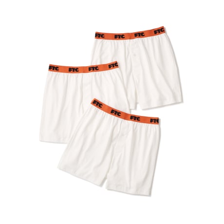 FTC BOXER TRUNKS 3PACK WHITE
