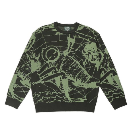 PASS~PORT WEBBED BED KNIT SWEATER GUMNUT GREEN