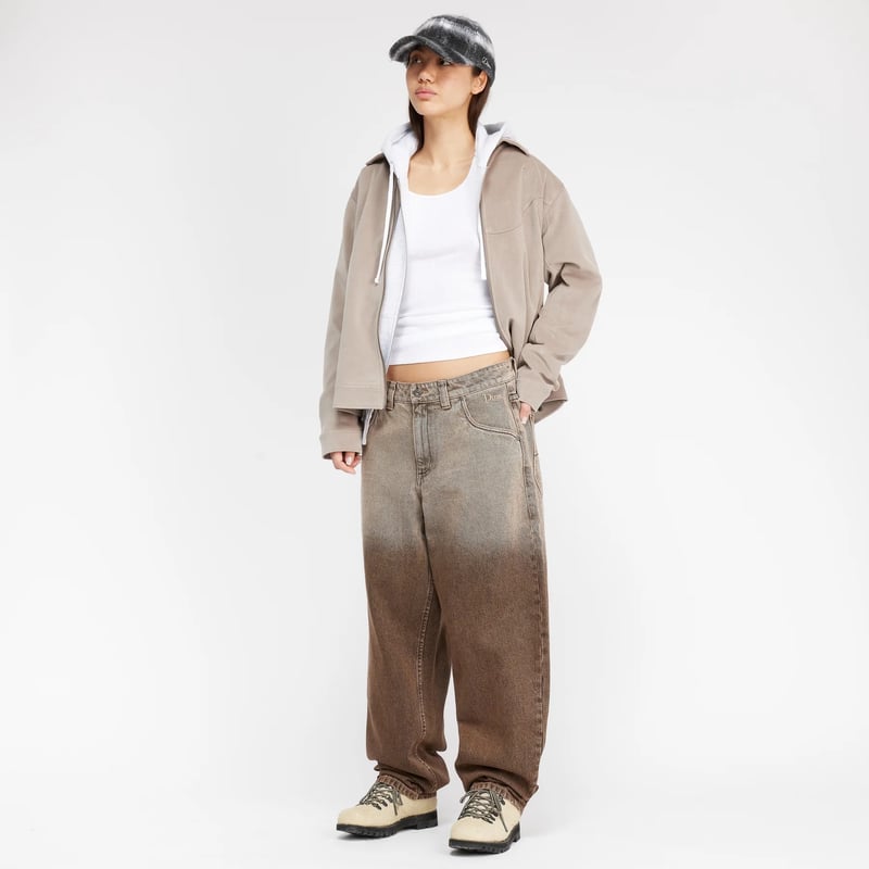 DIME CLASSIC BAGGY DENIM PANTS DIPPED SANDBLAST
