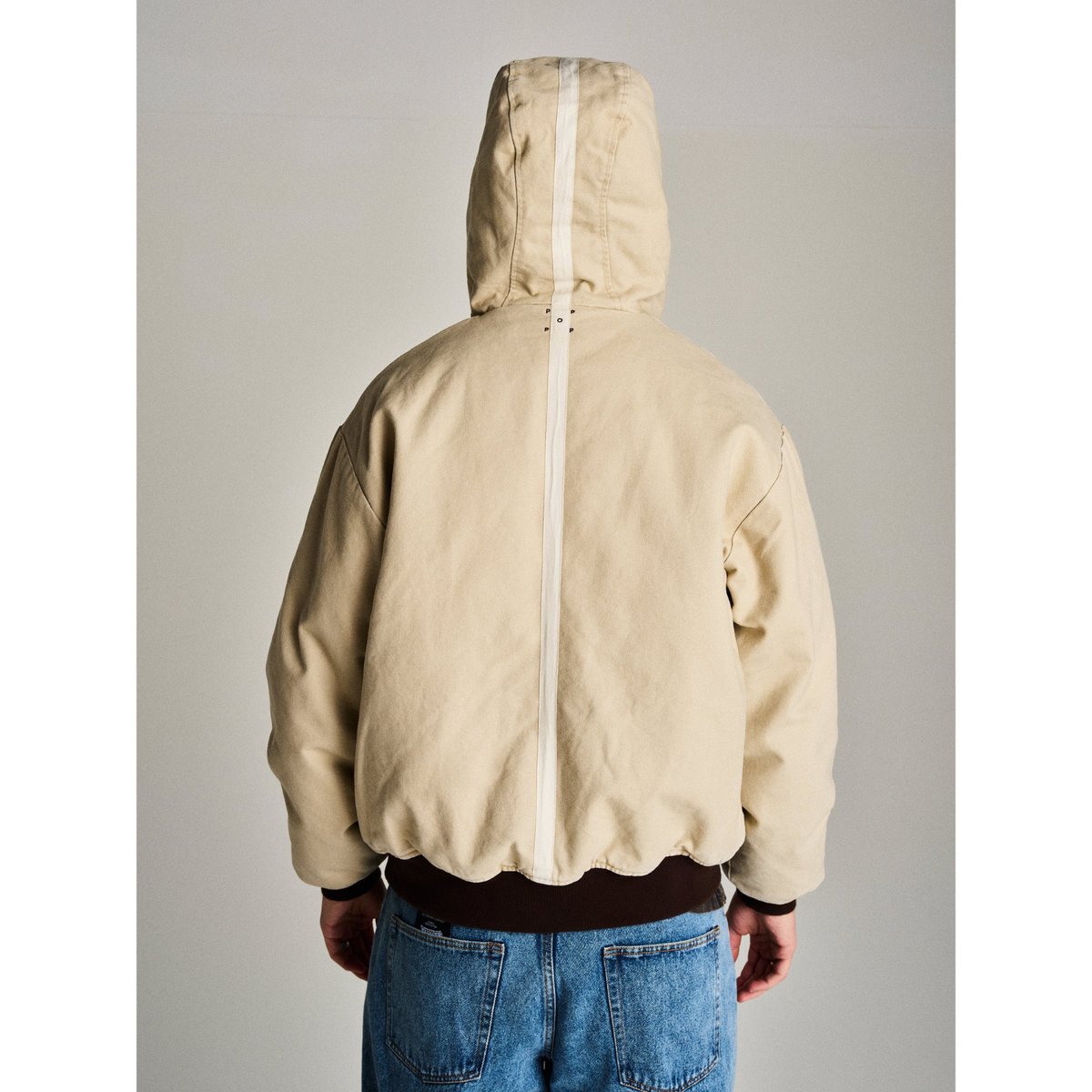 POP TRADING COMPANY フライトジャケット POP TRADING COMPANY HOODED FLIGHT JACKET WHITE