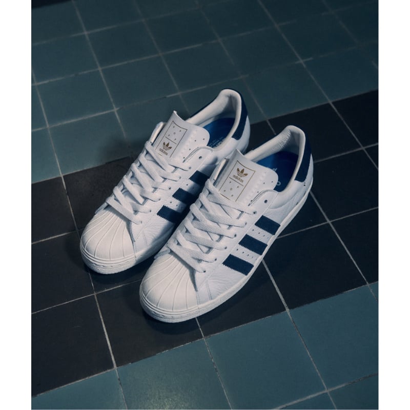 Adidas superstar navy blue white cheap