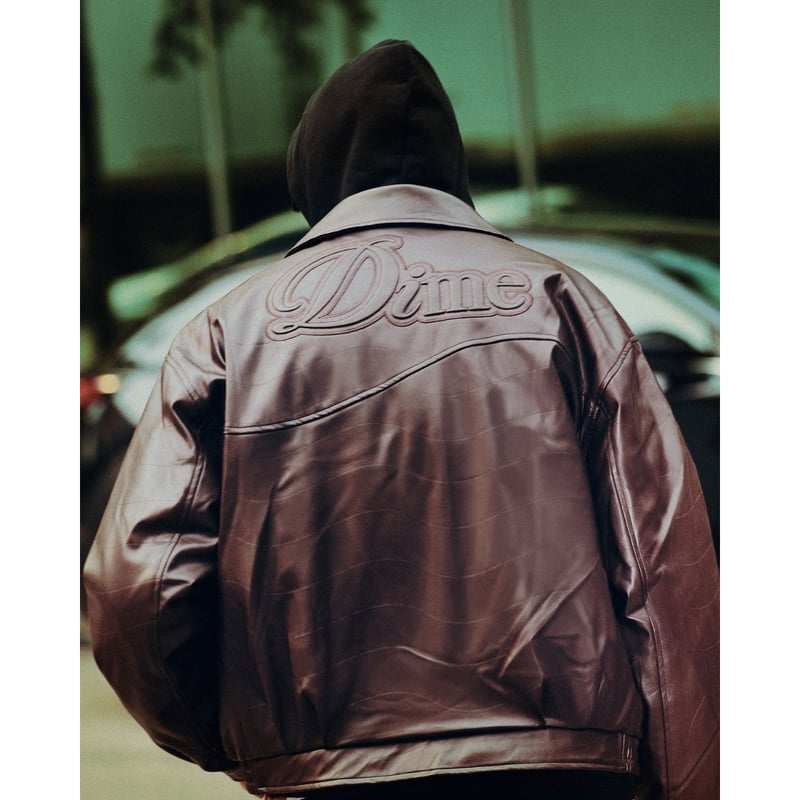 DIME DEBOSSED WAVY JACKET BROWN | CANOLA SKATESHOP