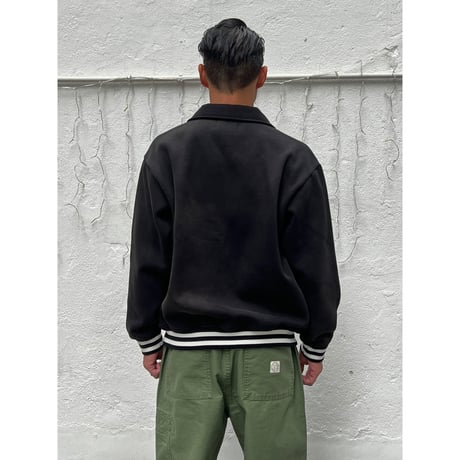VICTORIA HANDDRAWN GOTHIC HALF ZIP SWEATSHIRT BLACK