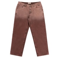 DIME CLASSIC RELAXED DENIM PANTS DIPPED SANDBLASTED BURGUNDY