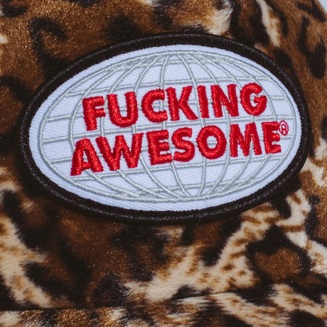 FUCKING AWESOME FUZZY LEOPARD HAT BROWN LEOPARD