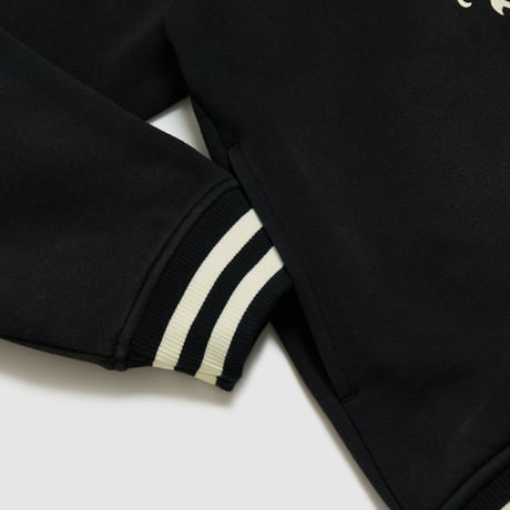 VICTORIA HANDDRAWN GOTHIC HALF ZIP SWEATSHIRT BLACK