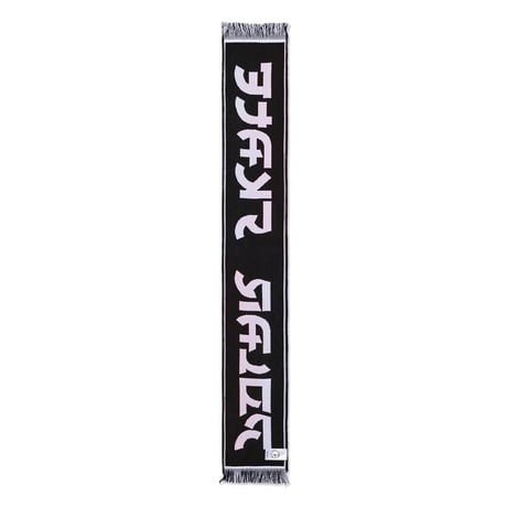 POLAR SKATE CO. FOOTBALL SCARF SQUARES ORANGE / GREY