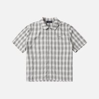 DIME PLAID BUTTON UP SHIRT GREY