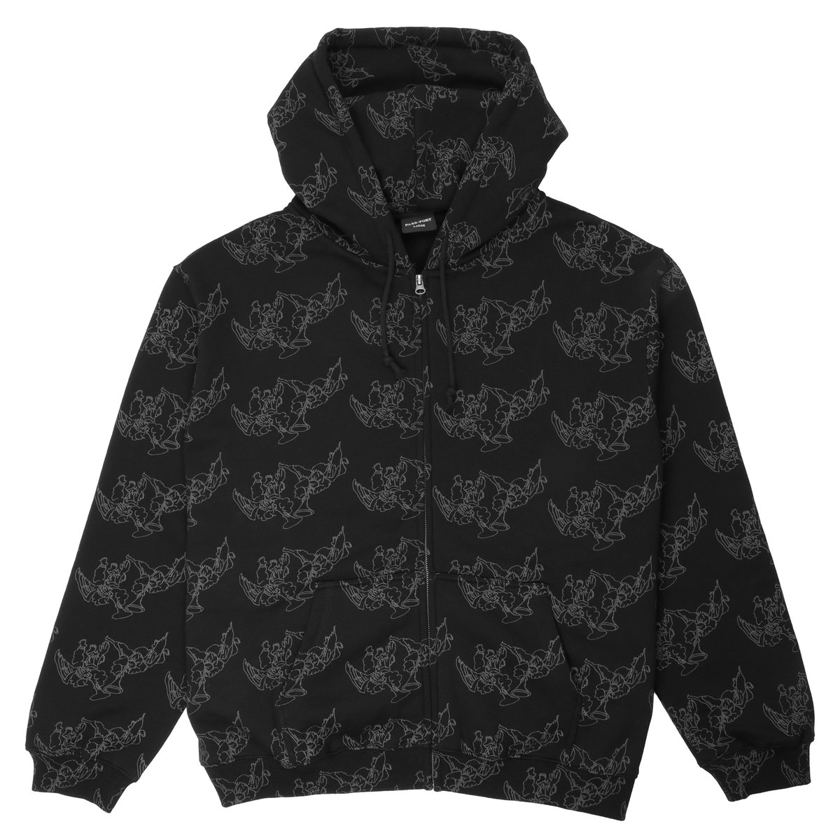PASS~PORT TRUMPETS ZIP HOOD BLACK | CANOLA SKAT