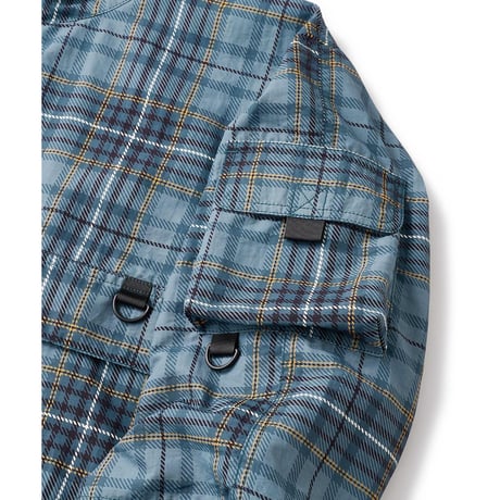 FTC UTILITY ANORAK JACKET GREEN PLAID