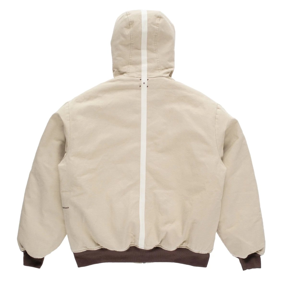POP TRADING COMPANY HOODED FLIGHT JACKET WHITE