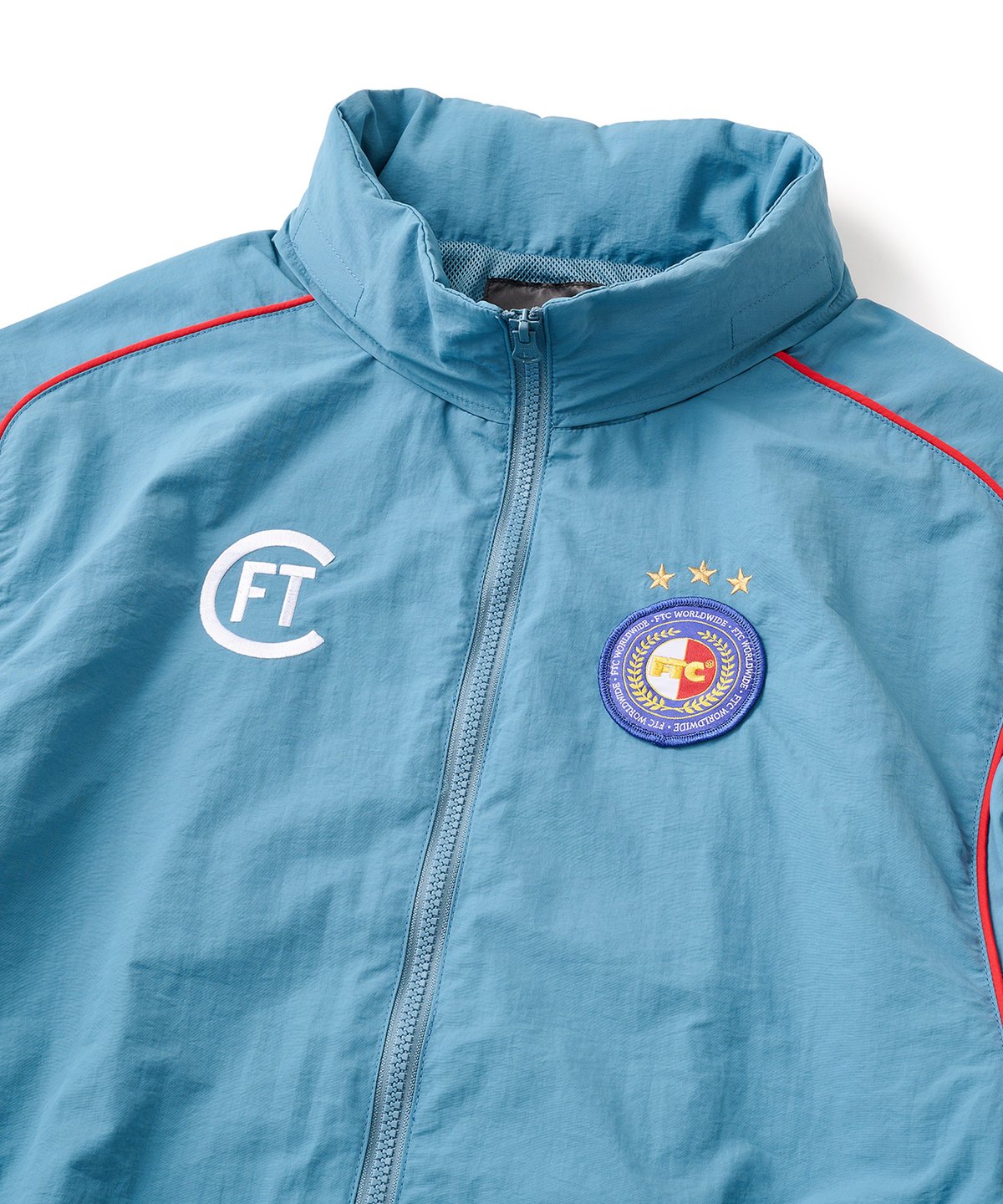 SUPPLEX® NYLON TRACK JACKET DUSTY BLUE | CANOLA