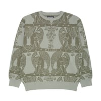GX1000 JACQUARD KNIT ANGEL SWEATER GREY/GREEN