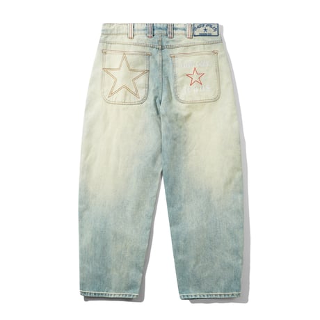 CASH ONLY STARS DENIM JEANS SUN FADE WASHED