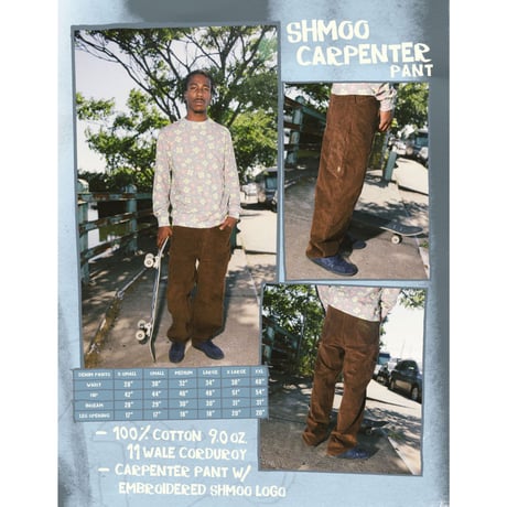 KROOKED SHMOO CARPENTER CORDUROY PANTS BROWN