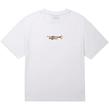 GRAND COLLECTION TRUMPET TEE WHITE