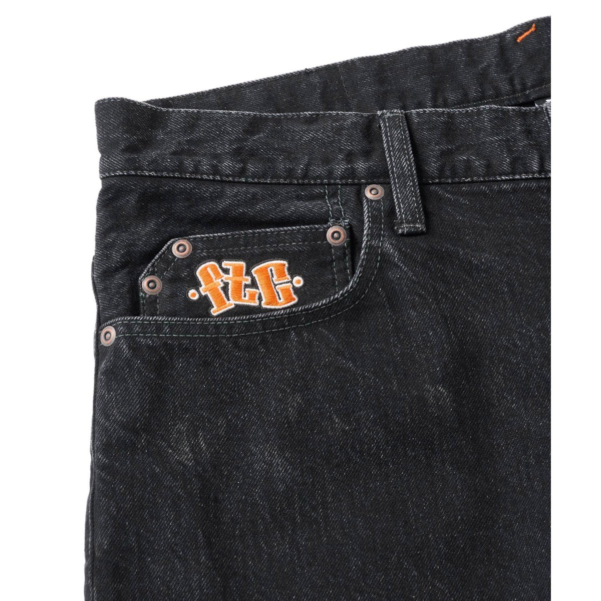 FTC EMB DENIM PANT BLACK | CANOLA SKATESHOP