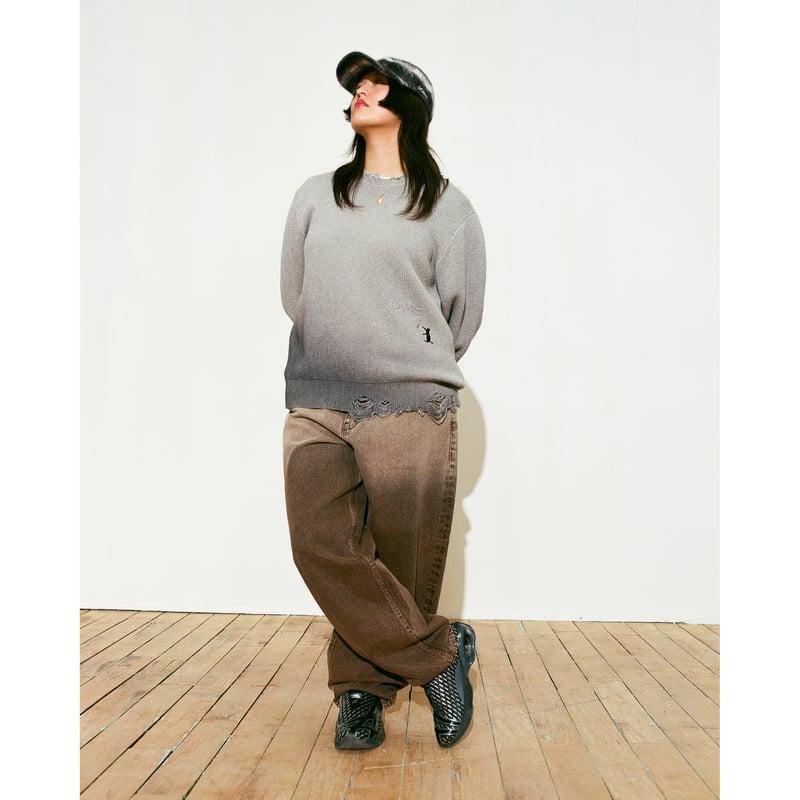 DIME CLASSIC BAGGY DENIM PANTS DIPPED SANDBLAST