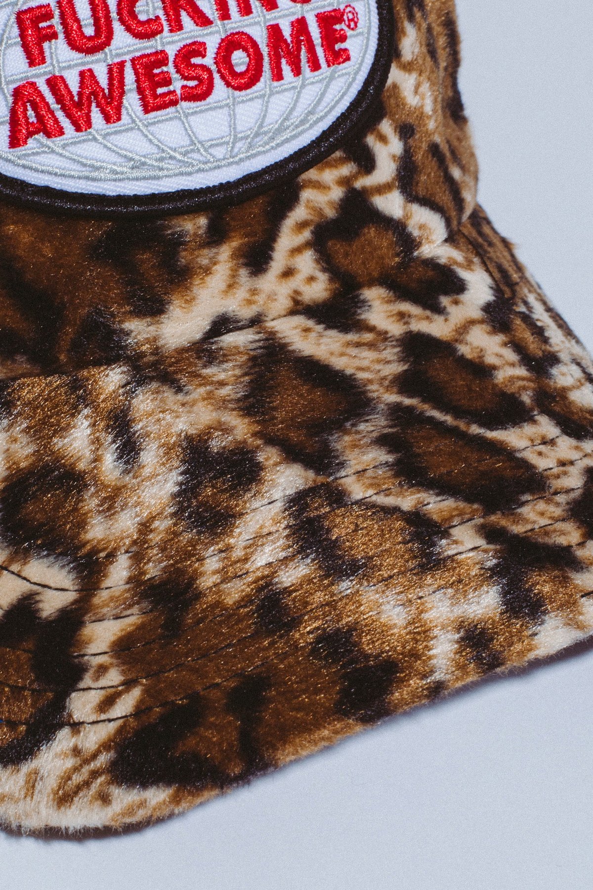 FUCKING AWESOME FUZZY LEOPARD HAT BROWN LEOPARD